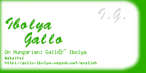 ibolya gallo business card